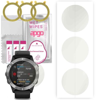 3x Folia hydrożelowa MATOWA do Garmin Fenix 6 - apgo Smartwatch Hydrogel MATTE Protection Ochrona na ekran smartwatcha - apgo