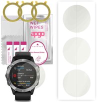 3x Folia hydrożelowa MATOWA do Garmin Fenix 6 Pro Solar - apgo Smartwatch Hydrogel MATTE Protection Ochrona na ekran smartwatcha