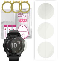 3x Folia hydrożelowa MATOWA do Garmin Fenix 6X Pro Solar - apgo Smartwatch Hydrogel MATTE Protection Ochrona na ekran smartwatcha