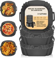 3x FORMA SILIKONOWA DO AIR FRYER FRYTKOWNICY WKŁAD DO PIECZENIA KOANNI