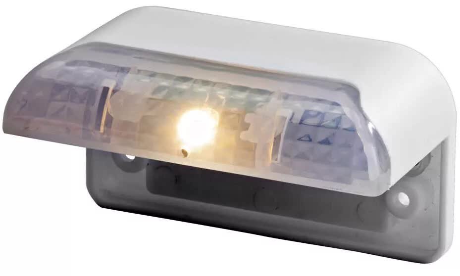 Фото - Прожектор / світильник 3x Lampa solarna na balustradę poręcz płot mała biała 8x4,5x4,3cm