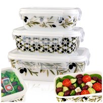 3x LUNCHBOX POJEMNIKI SZKLANE NA ŻYWNOŚC DO MIKROFALI LODÓWKI ŚNIADANIÓWKA