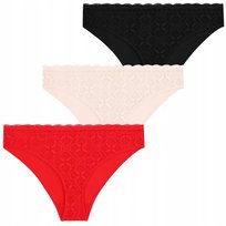 3X Majtki Damskie Koronkowe Mini Bikini Klasyczne Seksowne Komplet Moraj M