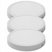 3x Panel LED natynkowy okrągły 1620lm 18W CCD NEUTRALNA