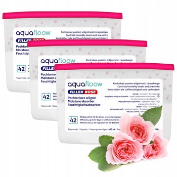 3x pochłaniacz wilgoci osuszacz na wilgoć różany 400 ml AquaFloow - Aquafloow