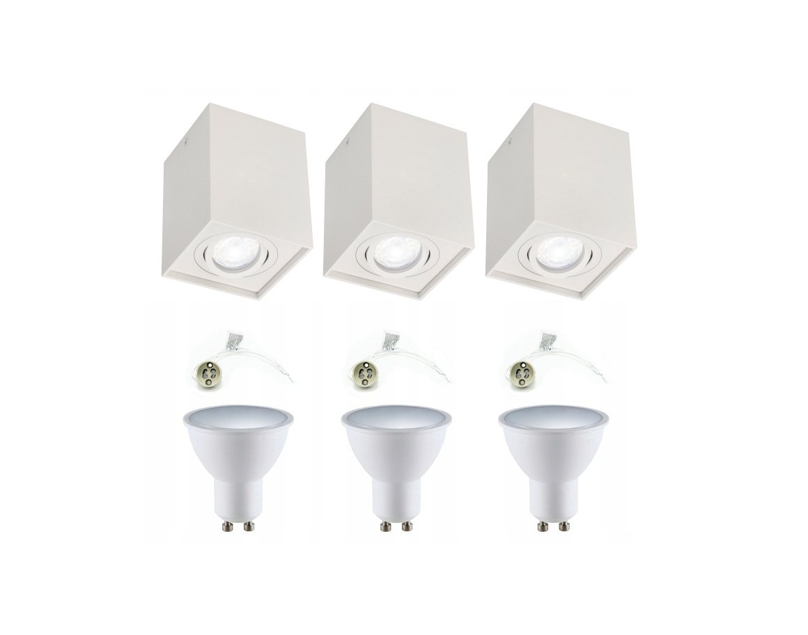 Lot De 10 Ampoules LED GU10 7,5W 3000K Blanc Chaud - EDO Solutions - économique Longue Durée