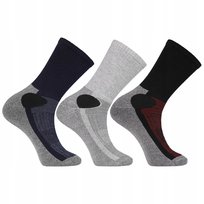 3X Skarpetki Męskie Długie Bawełniane Skarpety Klasyczne Wzory Moraj 39-42