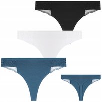 3X Stringi Damskie Bawełniane Majtki Klasyczne Seksowne Komplet Moraj M