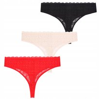 3X Stringi Damskie Koronkowe Majtki Klasyczne Seksowne Komplet Moraj Xl