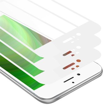 3X Szkło Hartowane Do Apple Iphone 6 / 6S Folia Pancerna Ochronny W Przezroczysty Z Białym Tempered Glass Cadorabo - Cadorabo