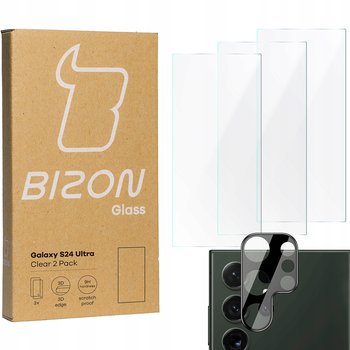 3x Szkło + szybka na aparat BIZON Clear 2 Pack do Galaxy S24 Ultra - Bizon