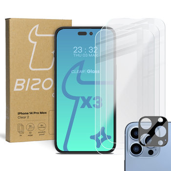 3X Szkło + Szybka Na Aparat Do Iphone 14 Pro Max - Bizon
