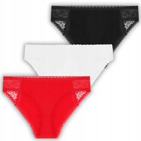3X Zestaw Figi Majtki Damskie Bikini Delikatna Koronka Kobiece Moraj Xxl Moraj