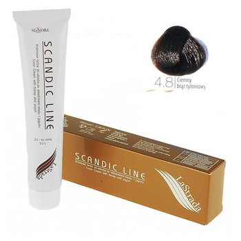 4.8 ciemny brąz tytoniowy Scandic Line kremowa farba do włosów LaStrada 100ml - Scandic Line