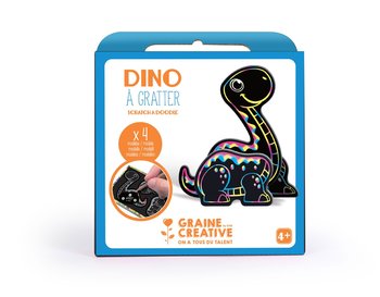 4 Figurki do Wydrapywania Dinozaury - GRAINE CREATIVE