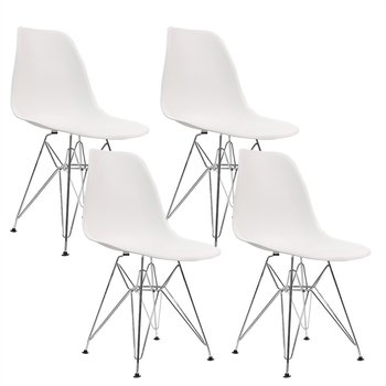 4 krzesła DSR Milano białe - BMDesign