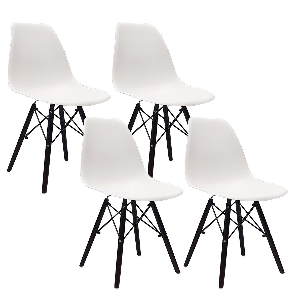 Zdjęcia - Krzesło Milano 4  DSW  białe, nogi wenge 