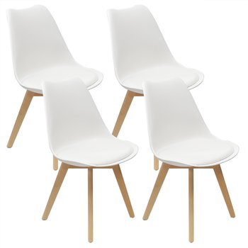 4 krzesła NORDEN białe - BMDesign