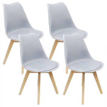 4 krzesła NORDEN szare - BMDesign