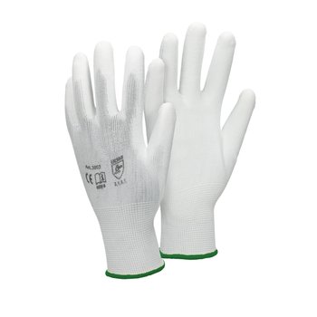 4 pary rękawic roboczych z powłoką PU, rozmiar 11-XXL, białe, oddychające, antypoślizgowe, wytrzymałe, rękawice mechaniczne rękawice montażowe rękawice ochronne rękawice ogrodnicze rękawice - ECD Germany