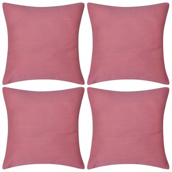 4 różowe poszewki na poduszki, bawełniane, 50 x 50 cm - vidaXL