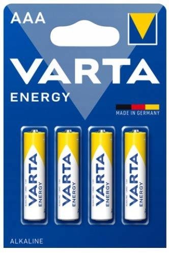 4 x Baterie Alkaliczne AAA LR03 VARTA ENERGY Bateria 4szt Paluszki Małe LR3