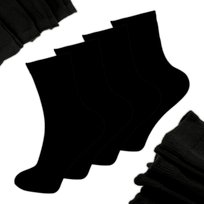 4 x SKARPETY DAMSKIE 35-38 SKARPETKI BAWEŁNIANE DŁUGIE GRUBE TERMO CZARNE