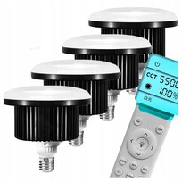 4 x Żarówka Fotograficzna E27 LED 285W do Lampy Softboxa + Pilot LCD