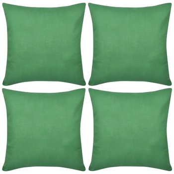 4 zielone poszewki na poduszki, bawełniane, 40 x 40 cm - vidaXL