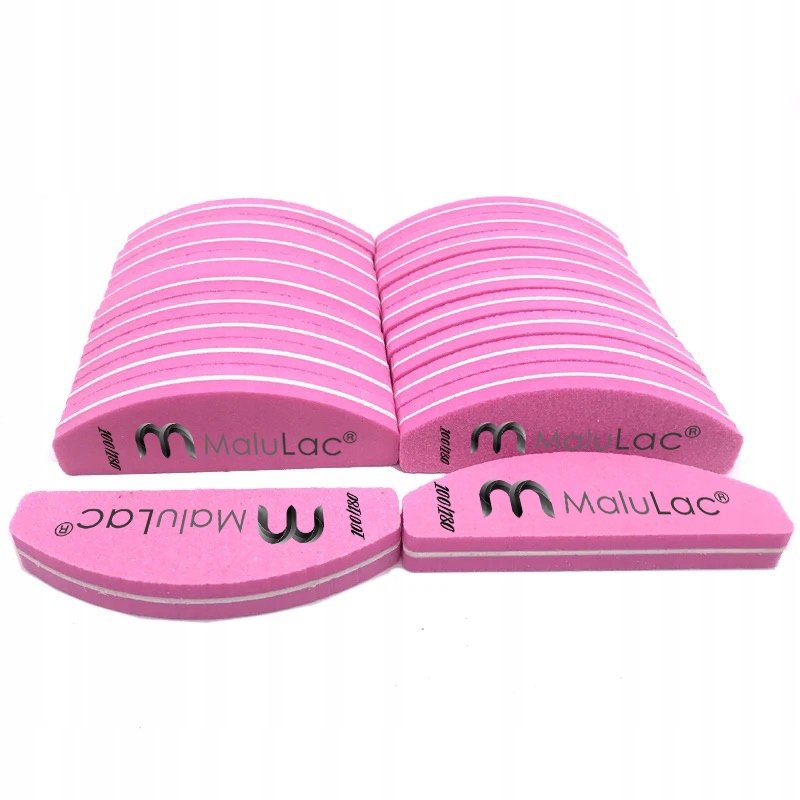 Empik 40 szt MaluLac POLERKA ŁÓDKA półksiężyc pilnik polerski do paznokci 100 180