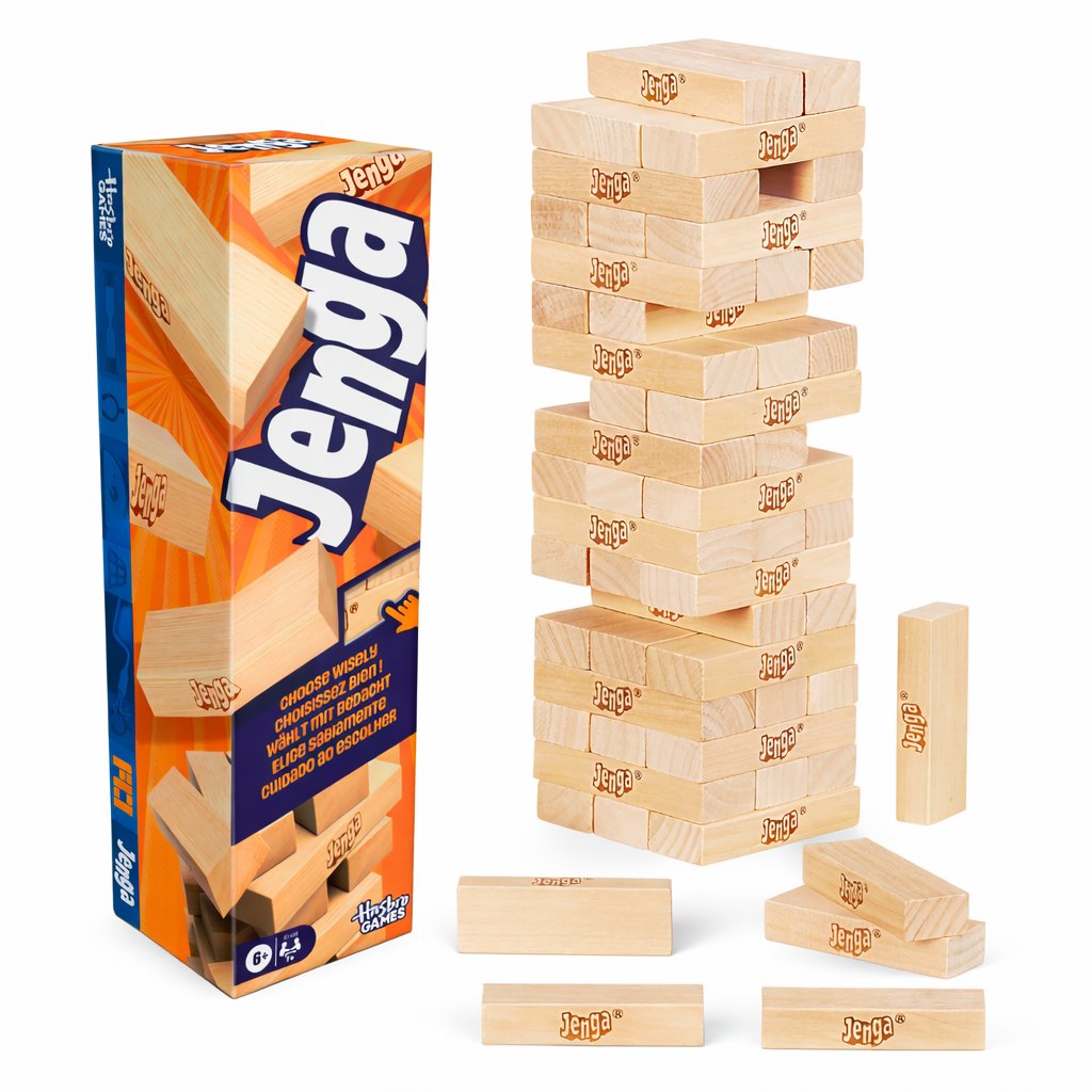 Jenga Classic, A2120, Jenga, gra zręcznościowa, Hasbro Gaming