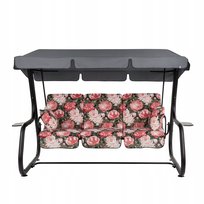 448564 Huśtawka ogrodowa metalowa rozkładana Patio Rimini Black Edition