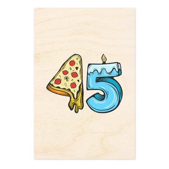 45 lat - drewniana kartka urodzinowa - Inna marka