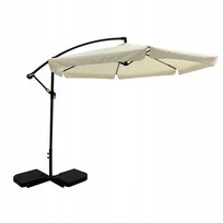 47541 Parasol ogrodowy boczny z podstawą 3 m ecru PATIO