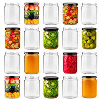 48 szt. SŁOIKI NA PRZETWORY MIĘSO OGÓRKI GRZYBY SŁOIK SZKLANY 540 ml + ZAKRĘTKA