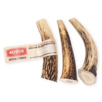 4DOGS Naturalne Gryzaki dla Psa z Poroża Jelenia - zestaw 3-pak rozmiar S - 2xHard,1xEeasy