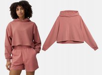 4F Bluza Dresowa Damska Z Kapturem Crop-Top 4F
