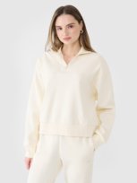 4F Bluza dresowa nierozpinana bez kaptura damsk 4FWSS25TSWSF1545-11S Biały Roz. M 4F