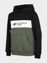 4F, Bluza sportowa dresowa nierozpinana Bluza sportowa z kapturem chłopięca, HJZ22-JBLM003, Różnokolorowy, Rozmiar 128 4F