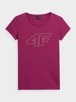 4F, Koszulka z nadrukiem damska, 4FSS23TTSHF583-53S, Ciemny Róż, Rozmiar L - 4F