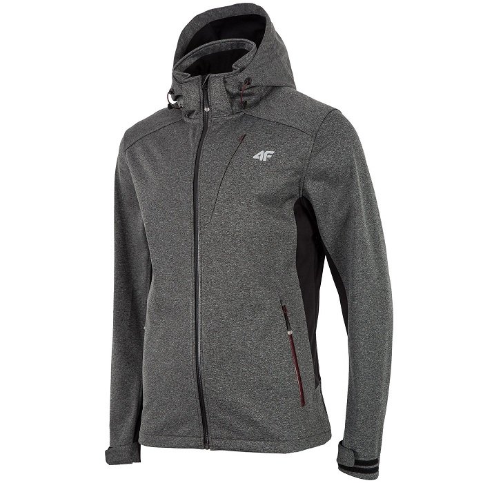 4F, Kurtka męska, X4Z18 SFM206, szary, rozmiar M 4F męska kurtka softshell 4f szara zielony zamek m