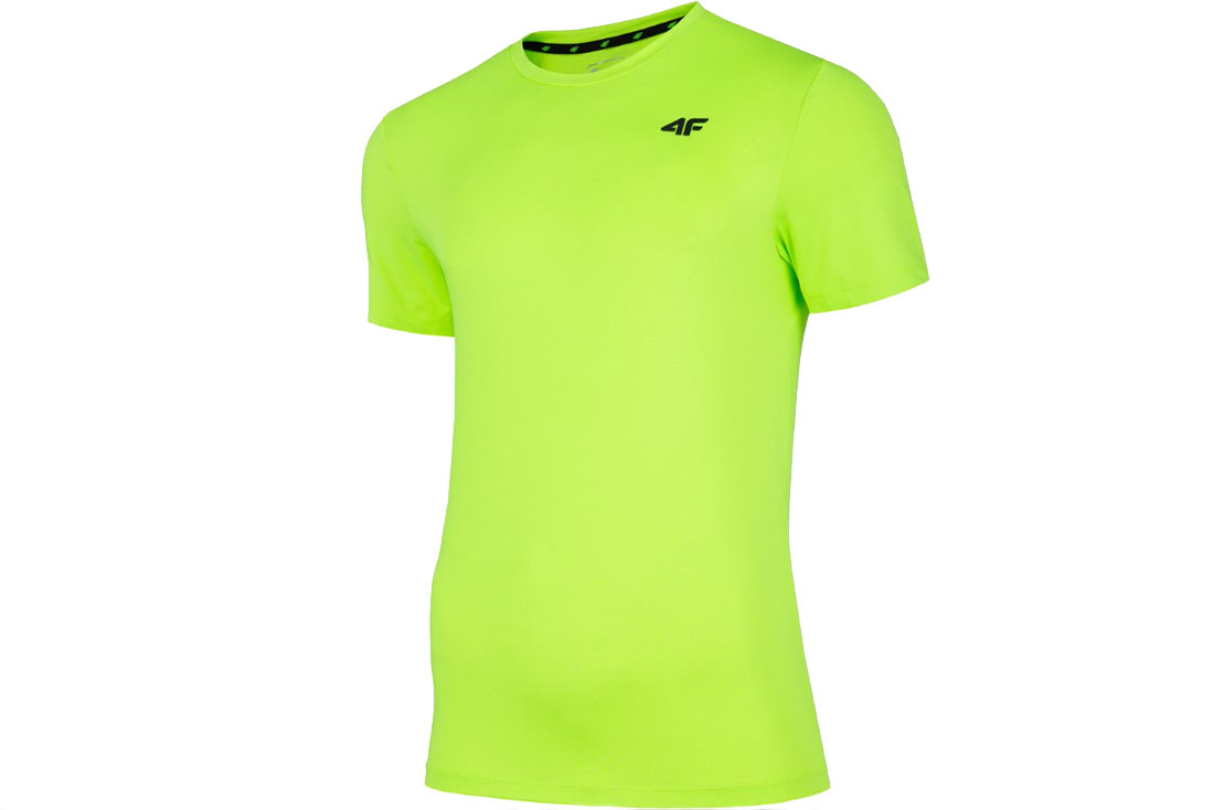 4F Men's Functional T-shirt NOSH4-TSMF002-45N, Męskie, t-shirt, Zielony