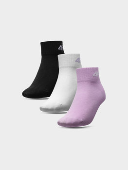 4F, Skarpetki casual za kostkę (3-pack) dziewczęce, 4FJSS23USOCF098-91S, Multikolor, Rozmiar 36-38 - 4F