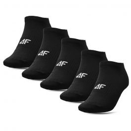4F, Skarpetki sportowe przed kostkę (5-pack) męskie, 4FSS23USOCM133-20S, Czarny, Rozmiar 39-42 - 4F