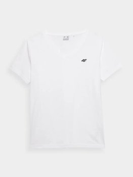 4F, T-shirt damski, basic, biały, Rozmiar M (59407713 ) - 4F
