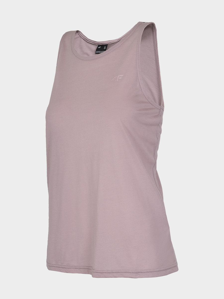 4F Damen Sport T-Shirt | Funktionsshirt Mit Mesh-Rücken | Eng Geschnitten | Reflektierende Logos