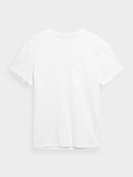 4F, T-shirt męski, 4FSS23TTSHM297-10S, Biały, Rozmiar XL (56305173 ) - 4F
