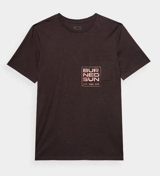 4F, T-shirt męski, burned sand, ciemny brązowy, Rozmiar XL (59408987 ) - 4F