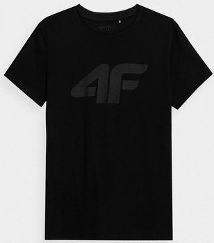 4F, T-shirt z nadrukiem męski, 4FSS23TTSHM537-20S, czarny, rozmiar XXL - 4F