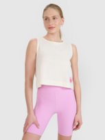 4F Top regular z nadrukiem damski 4FWSS25TSLEF118-11S Biały Roz. XS 4F